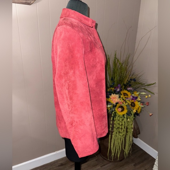 PENDLETON • Red Leather Button Down Jacket - Picture 2 of 10